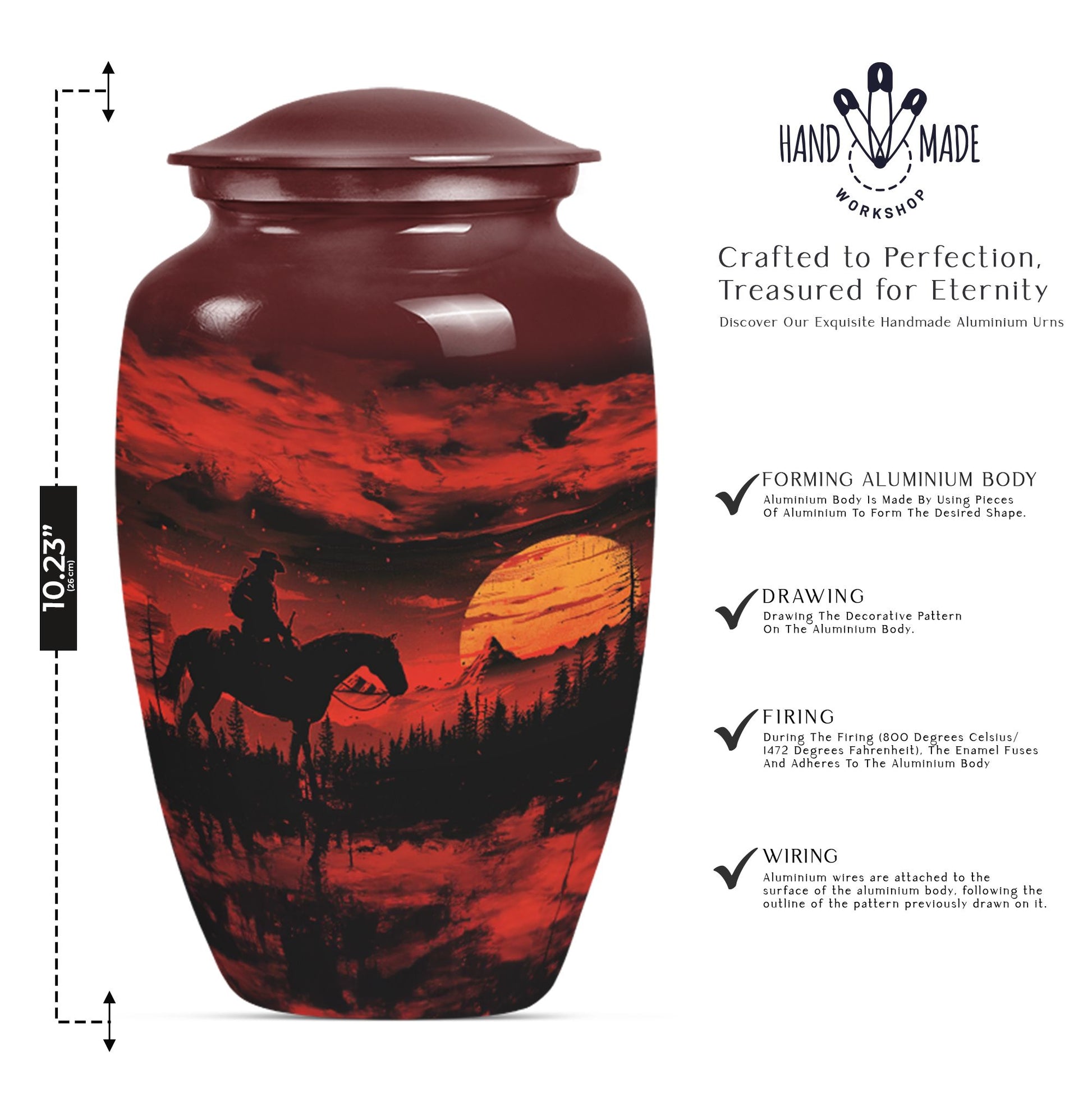 cowboy urn for cremation ashes