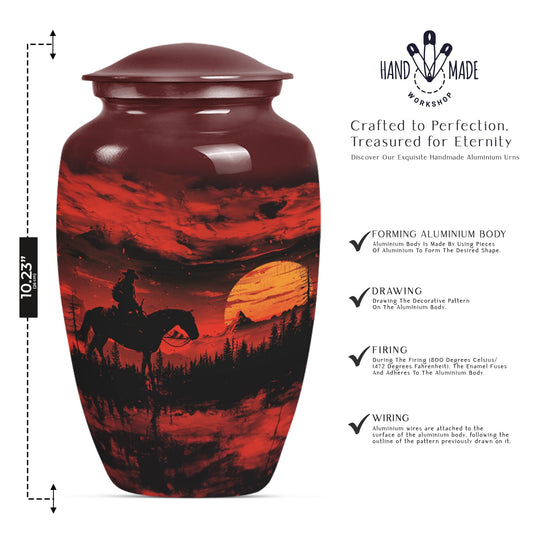 cowboy urn for cremation ashes