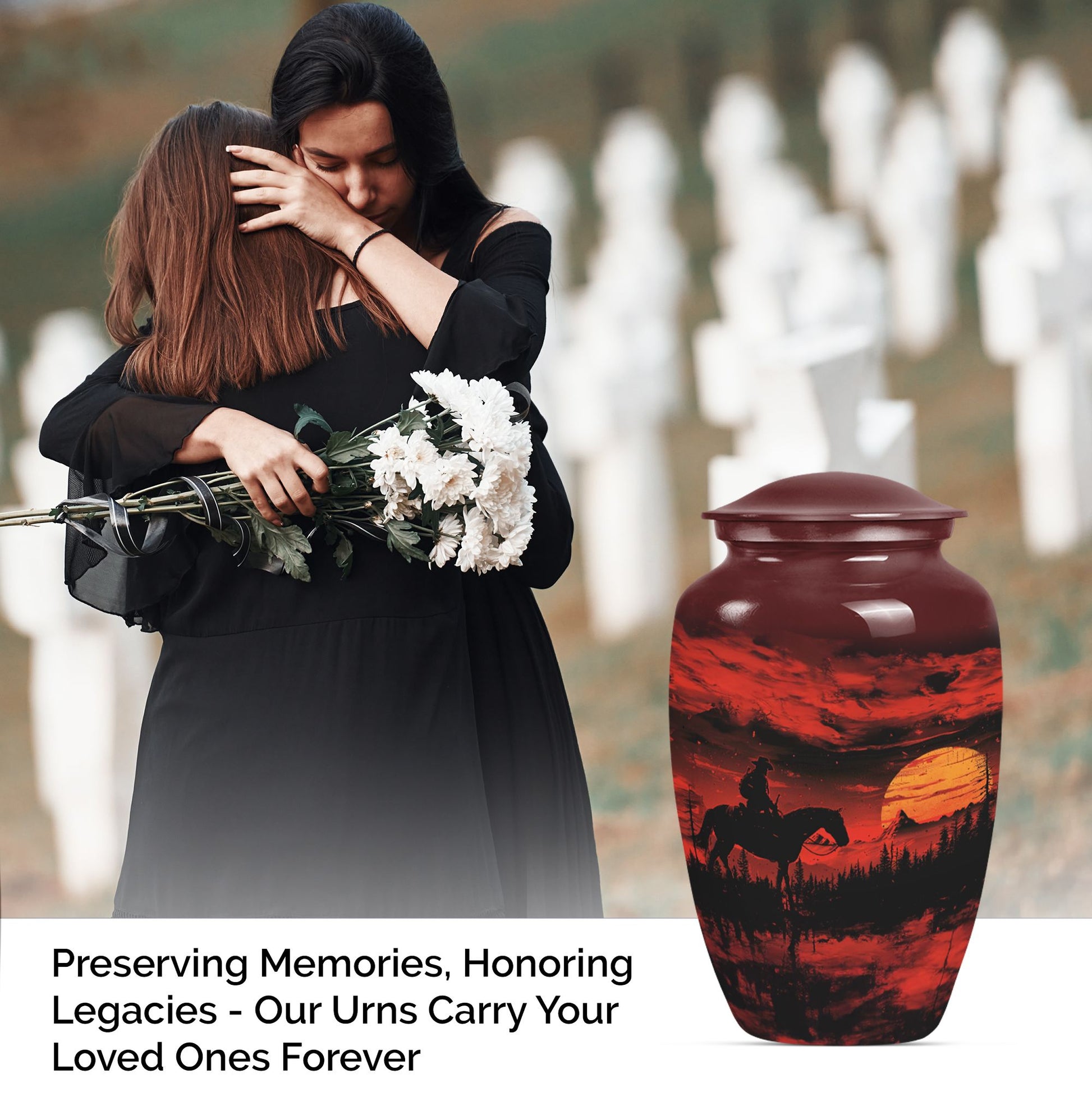 cowboy urn for cremation ashes