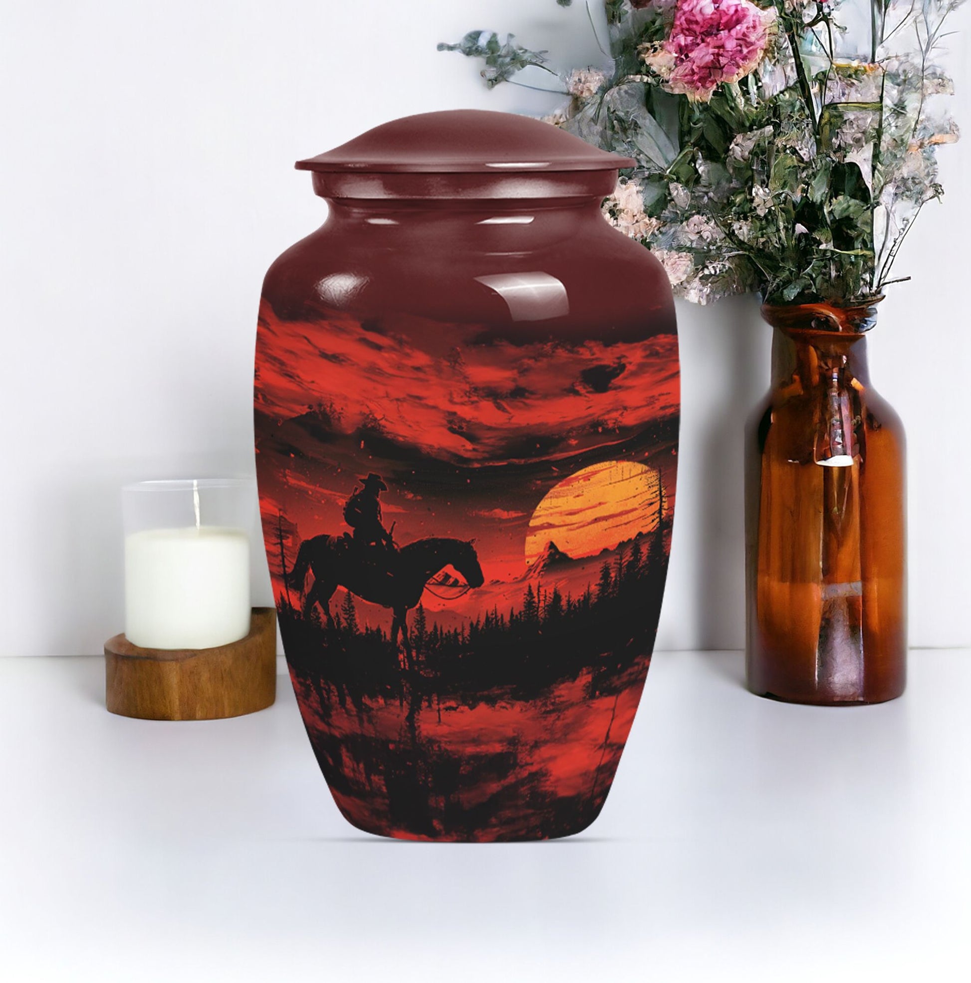 cowboy urn for cremation ashes