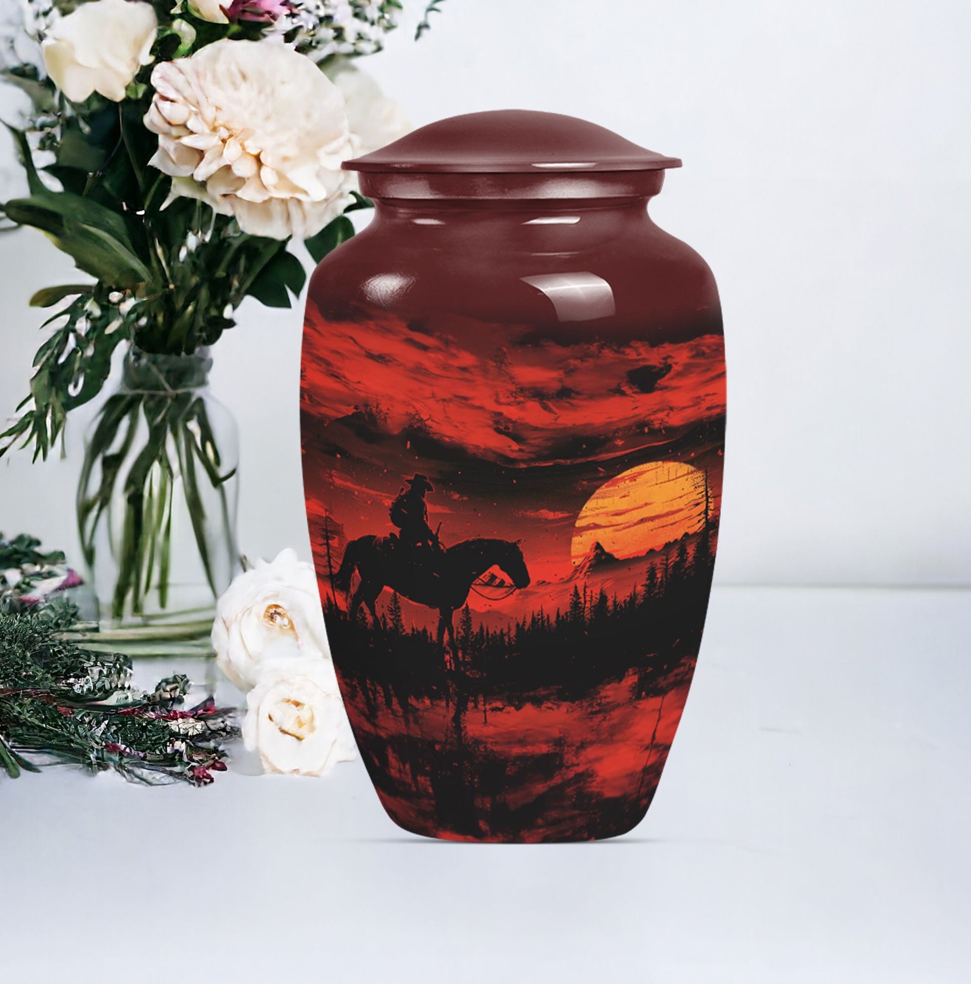 cowboy urn for cremation ashes