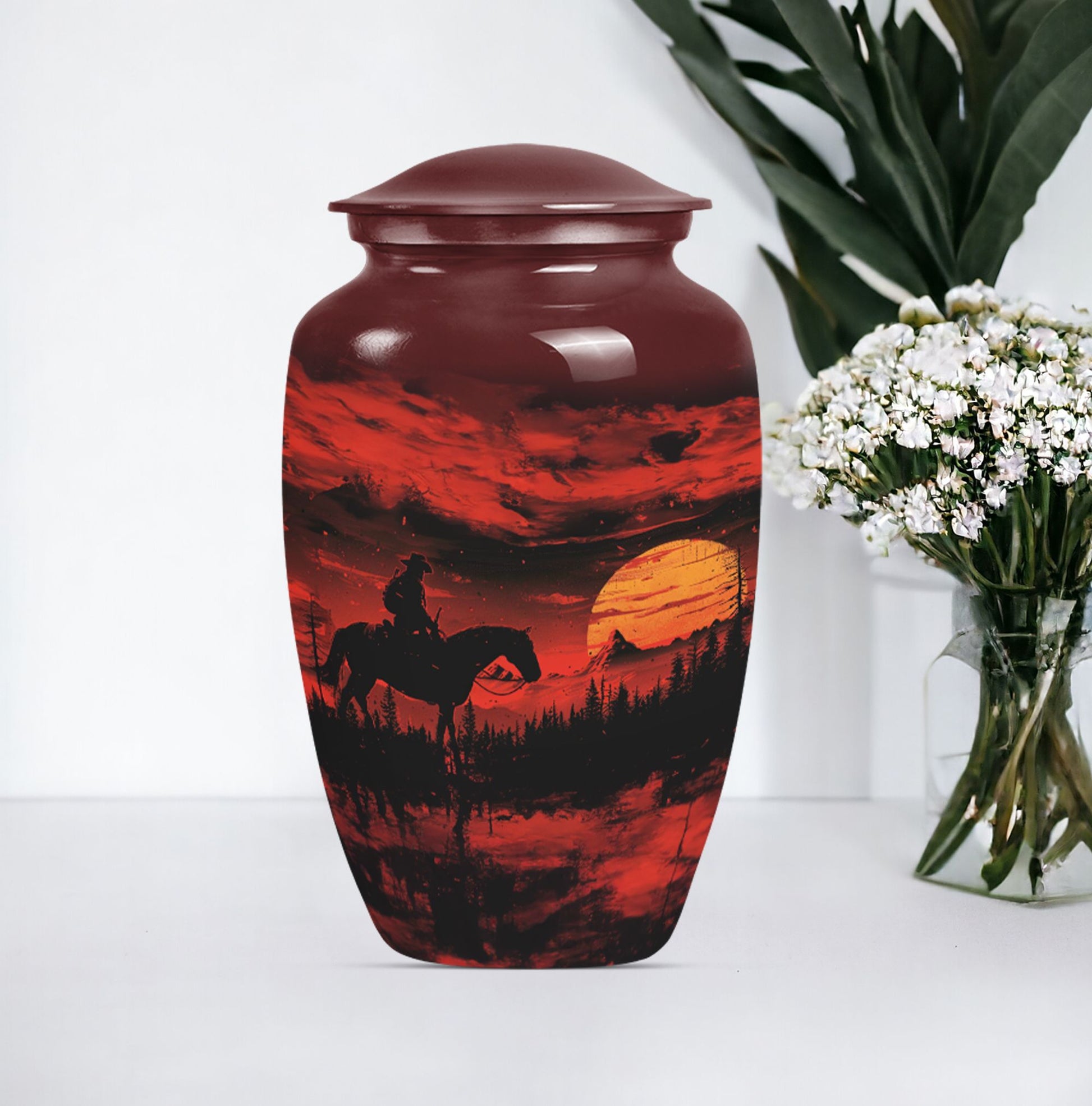 cowboy urn for cremation ashes