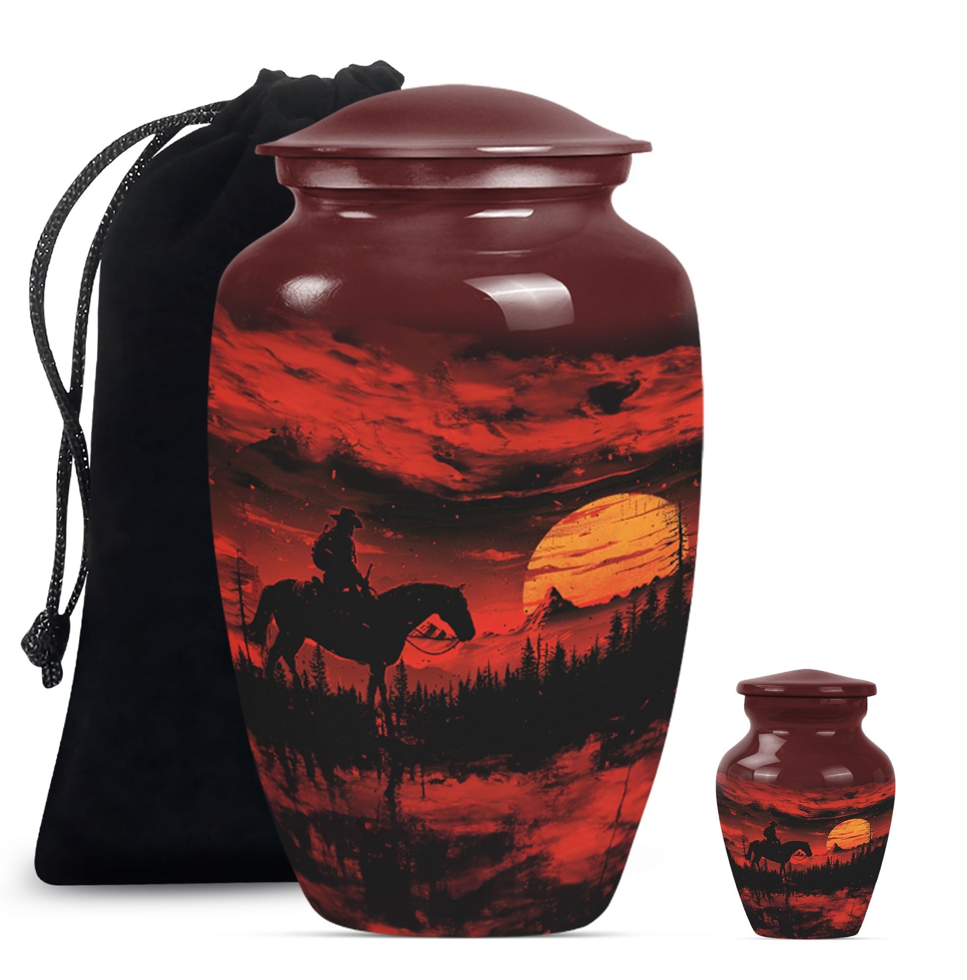 cowboy urn for cremation ashes