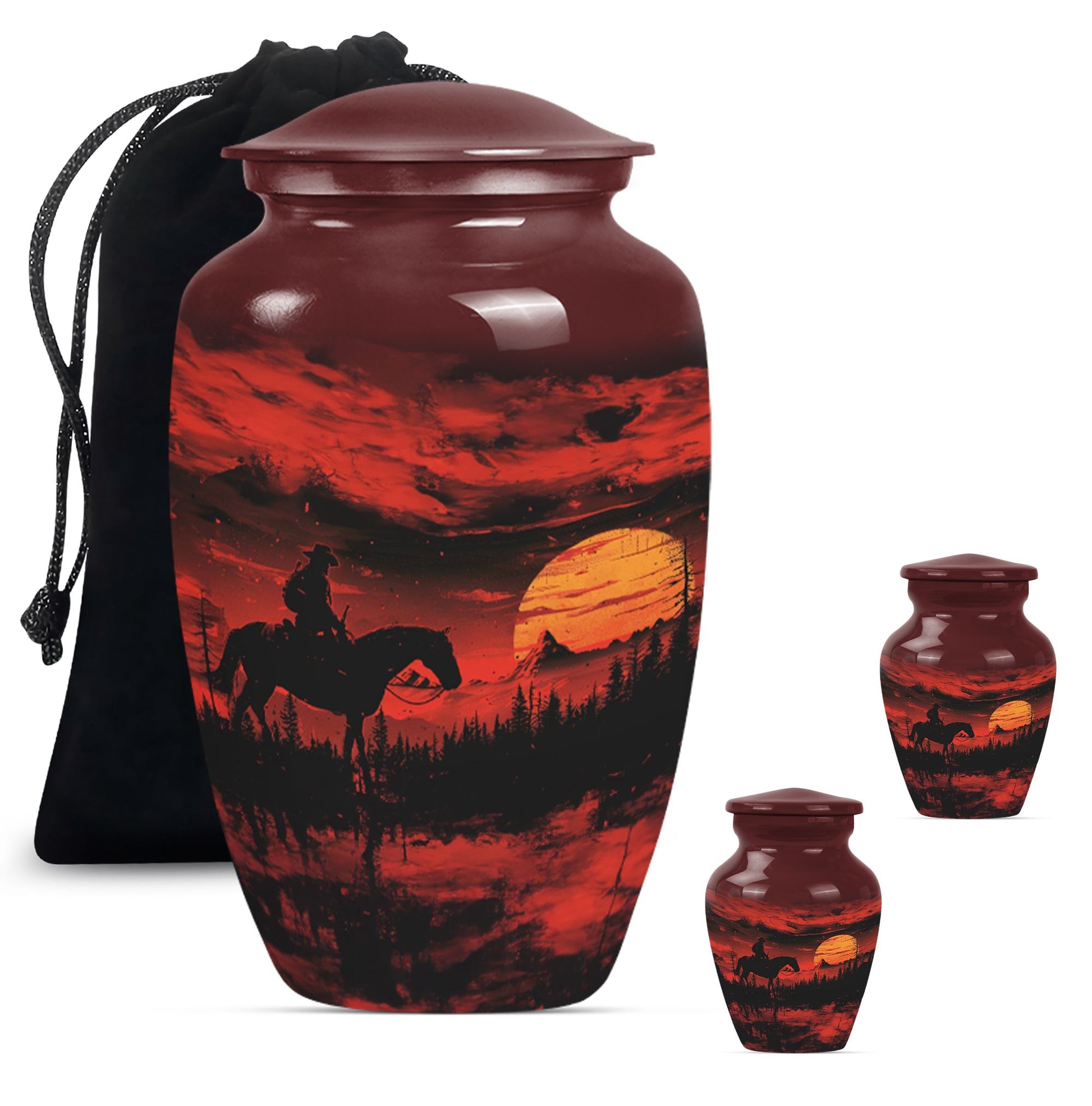 cowboy urn for cremation ashes