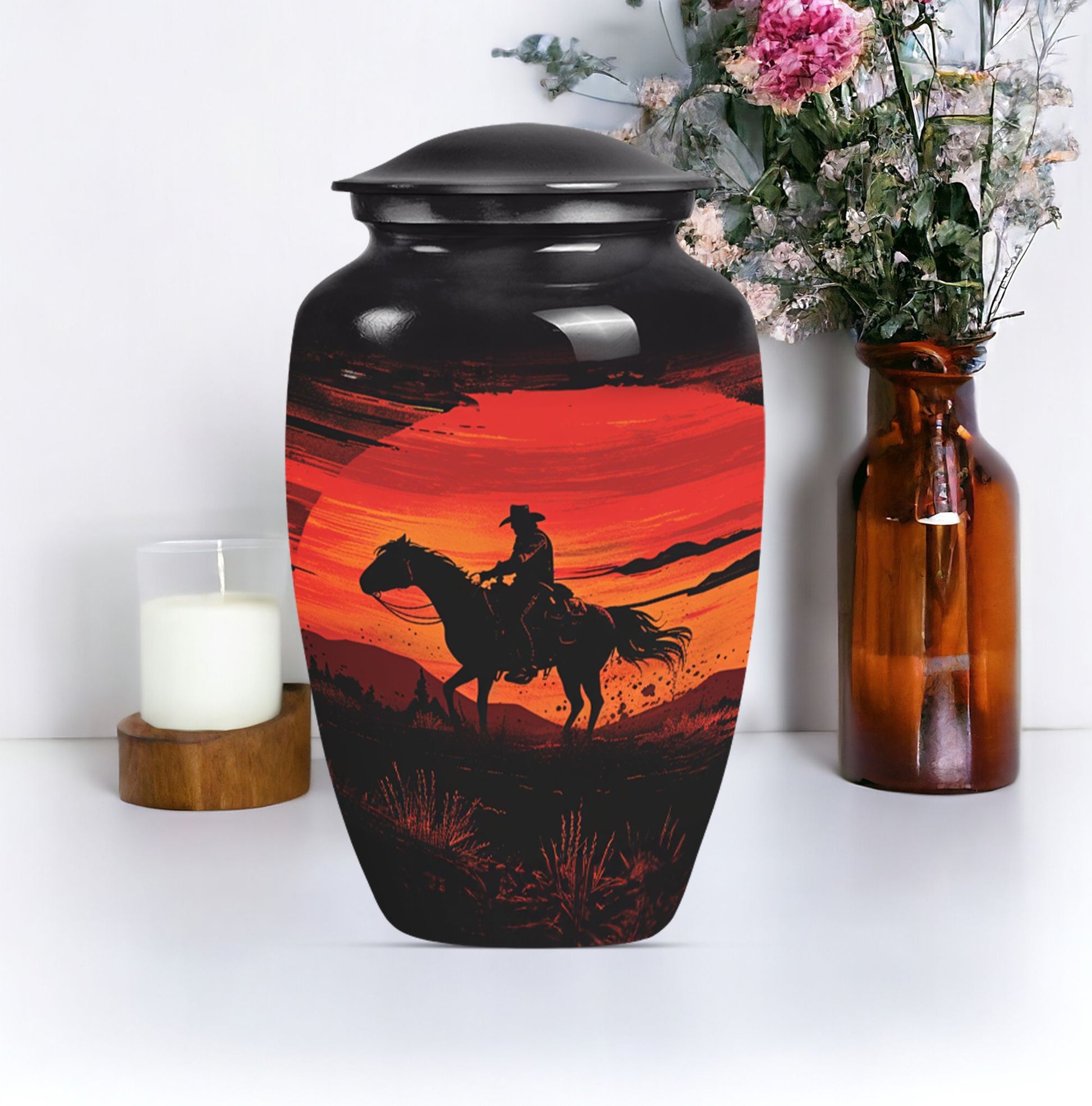 cowboy urn for ashes