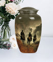 10-inch classic cowboy urn made butterfly theme 