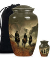 10-inch classic cowboy urn made butterfly theme 