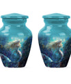  funeral urn with butterfly design,