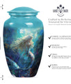  funeral urn with butterfly design,