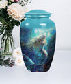  funeral urn with butterfly design,