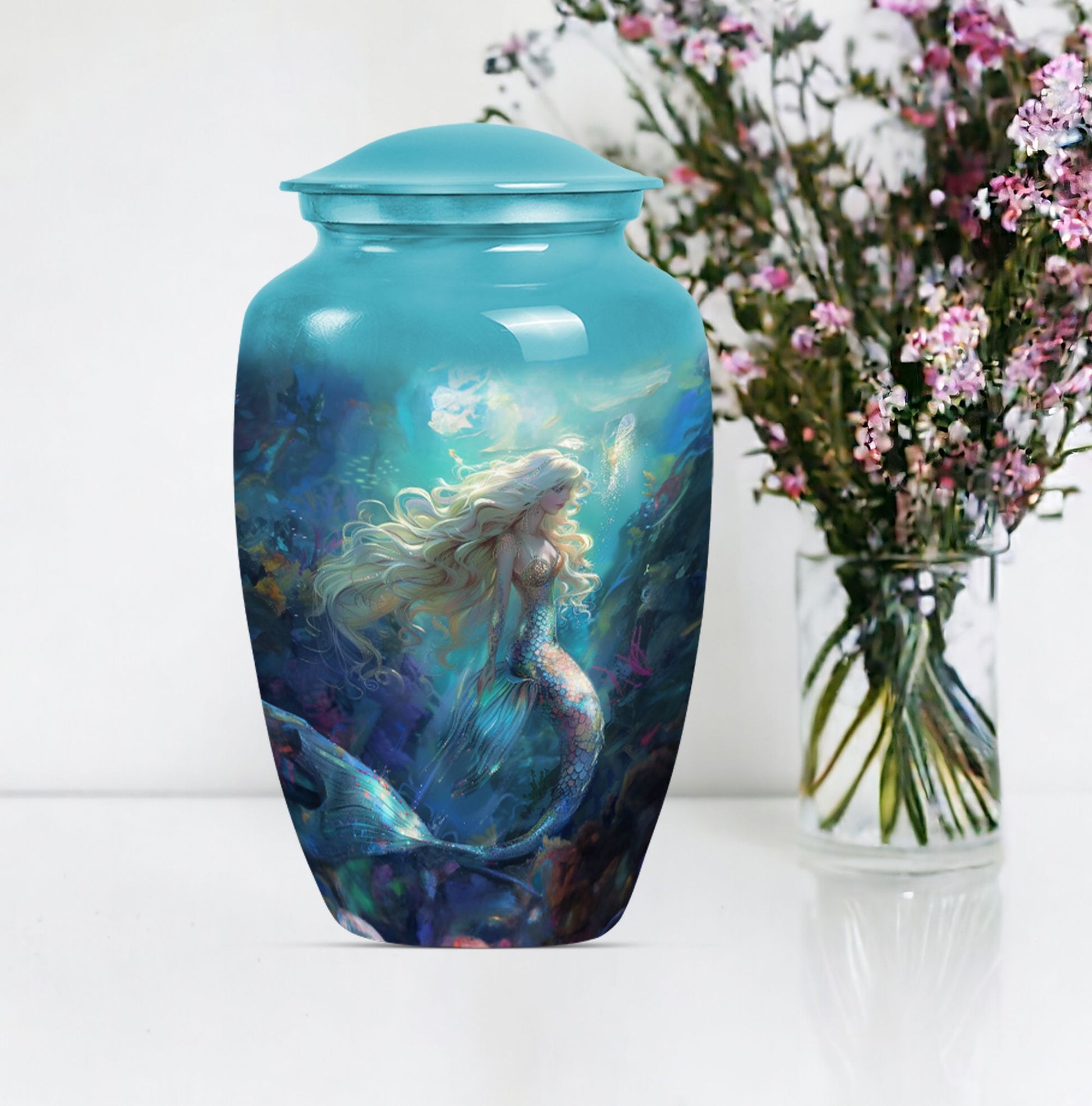  funeral urn with butterfly design,