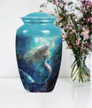  funeral urn with butterfly design,