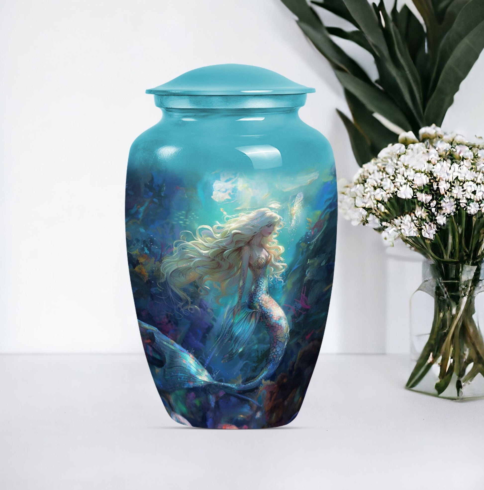  funeral urn with butterfly design,