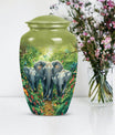 10 inch classic elephant urn with butterfly theme.