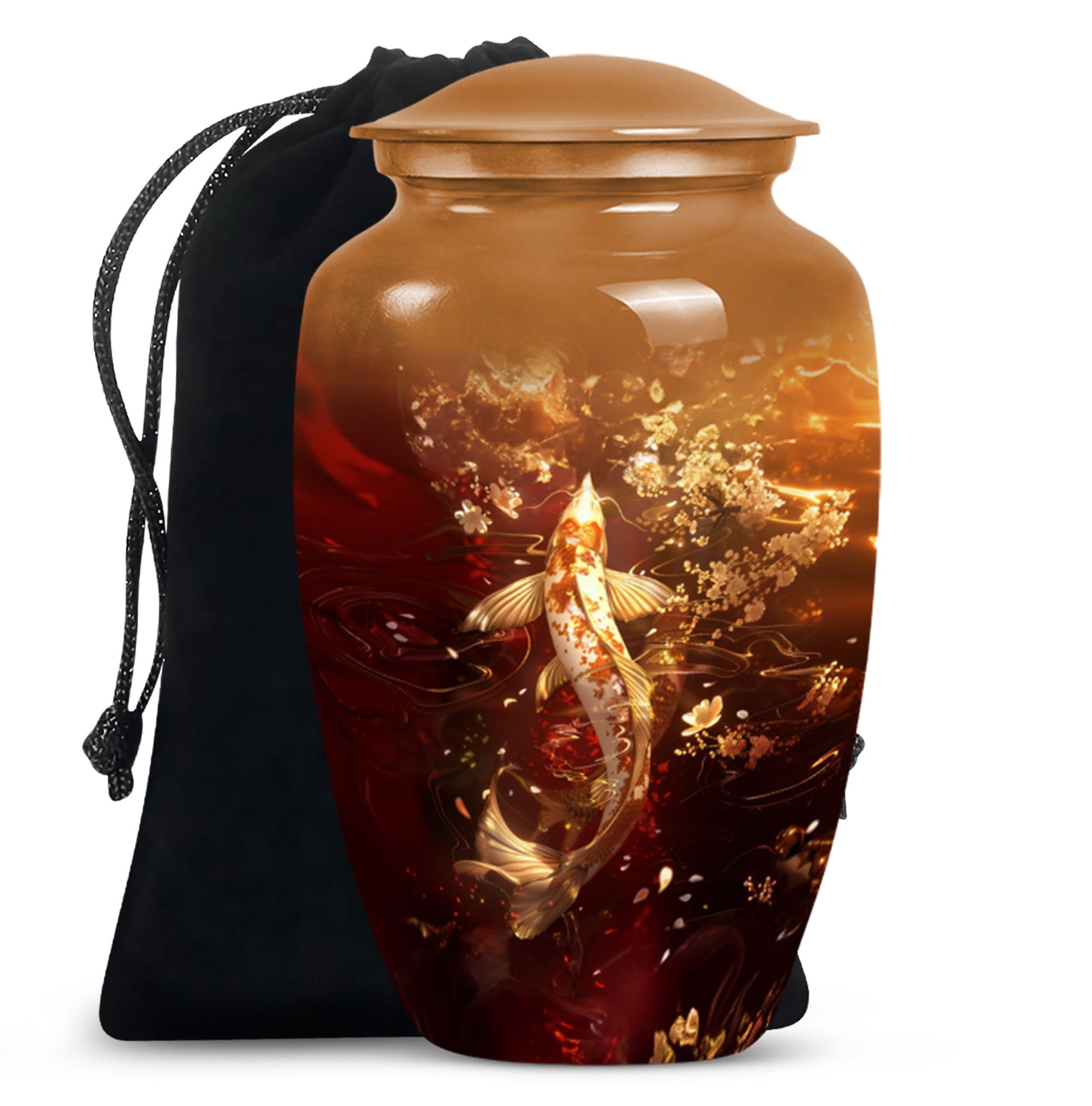  gold fish urn for cremation ashes 