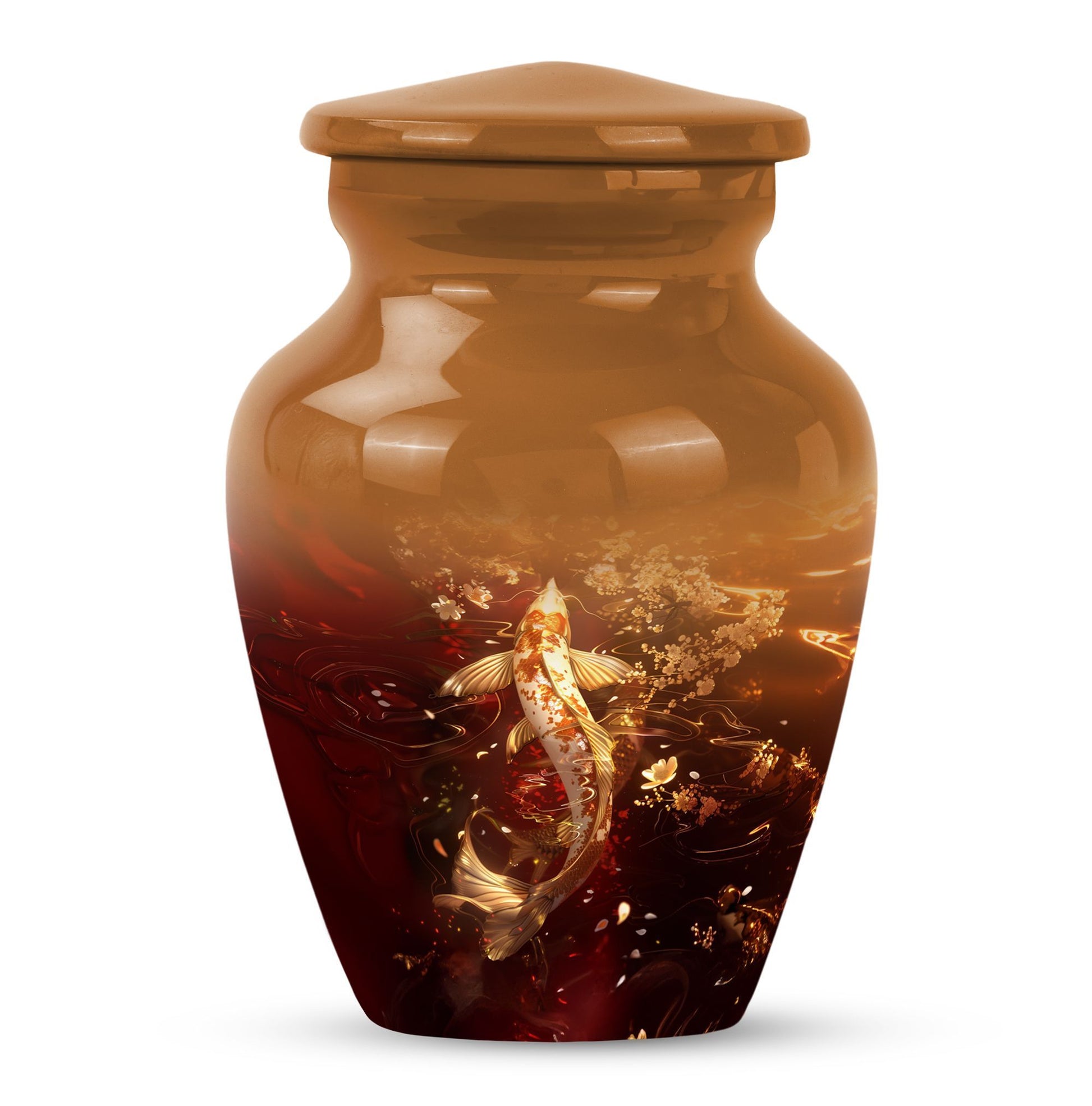  gold fish urn for cremation ashes 