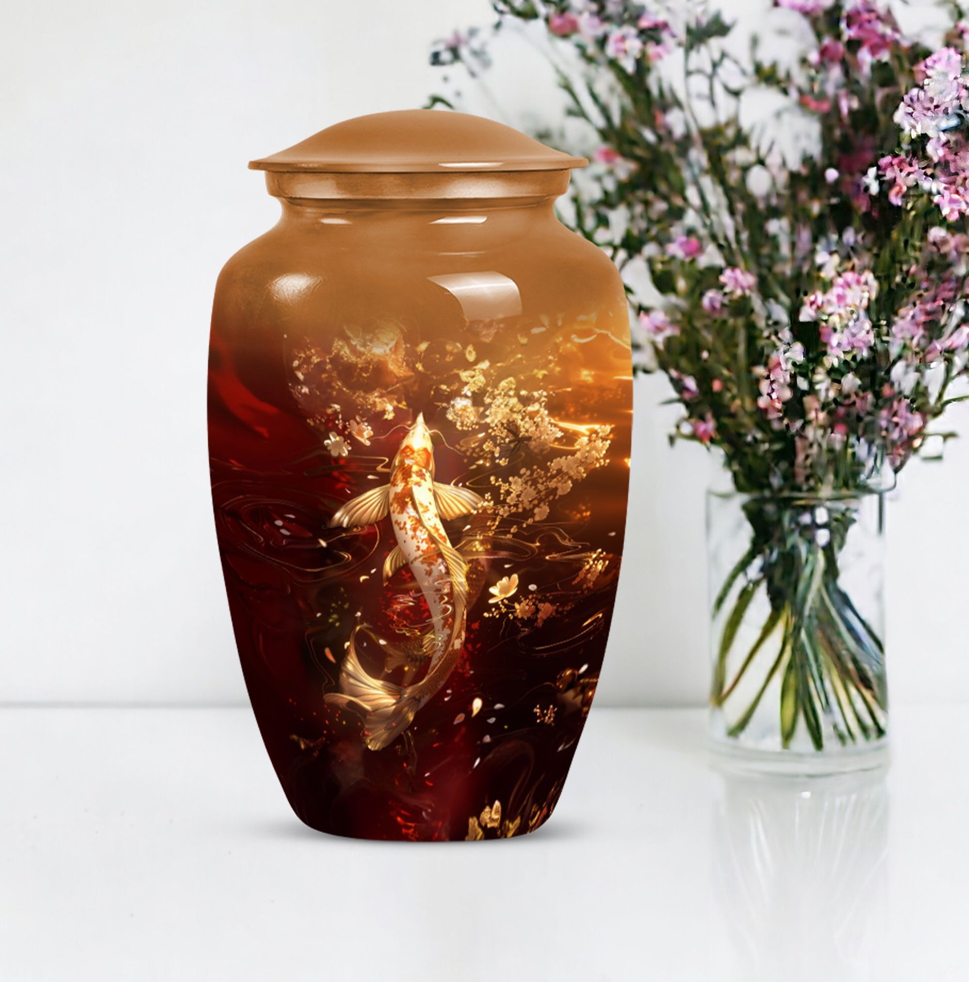  gold fish urn for cremation ashes 