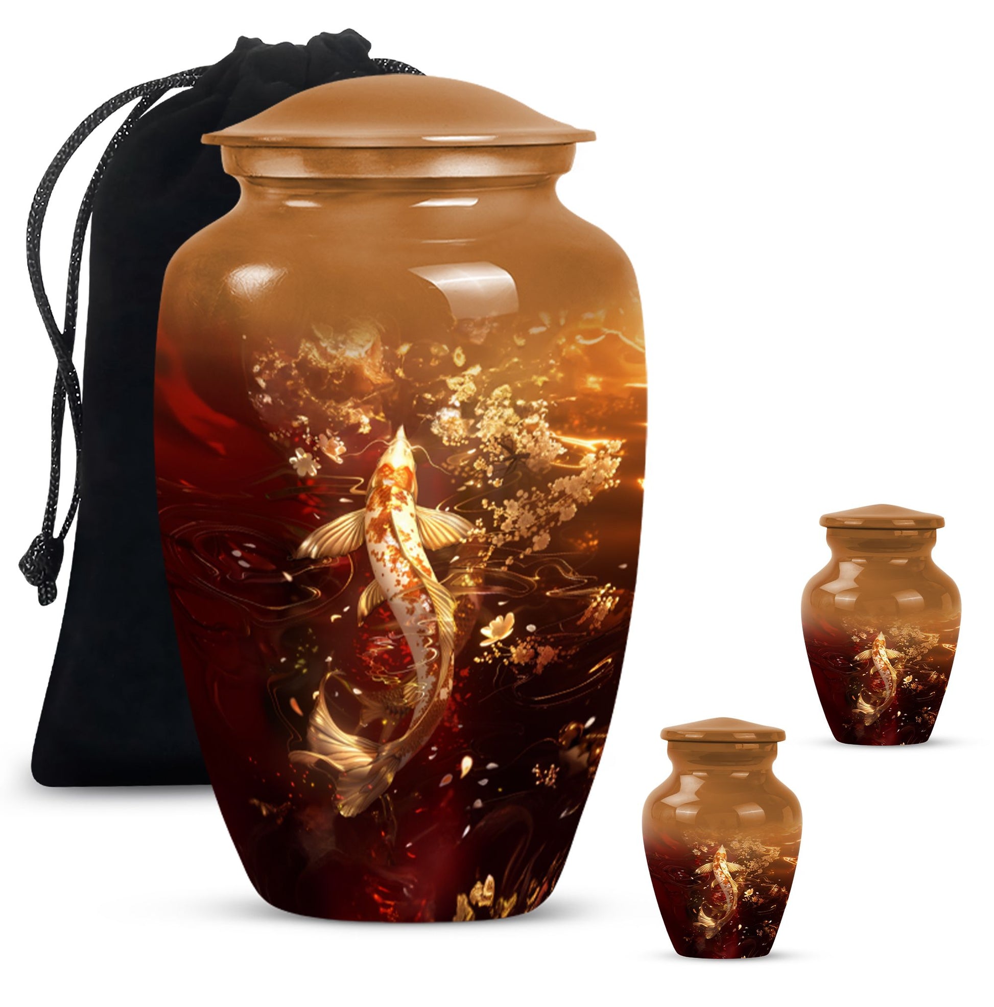  gold fish urn for cremation ashes 