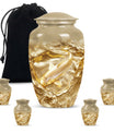 gold fish Urn, classic butterfly-theme large Urn.