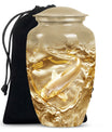 gold fish Urn, classic butterfly-theme large Urn.