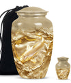 gold fish Urn, classic butterfly-theme large Urn.