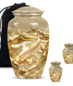 gold fish Urn, classic butterfly-theme large Urn.