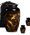 Classic 10-inch gold fish butterfly-themed memorial urn