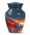 Ocean waves-themed classic urn for adult ashes