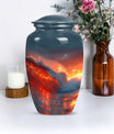 Ocean waves-themed classic urn for adult ashes