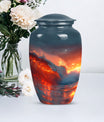 Ocean waves-themed classic urn for adult ashes