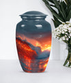 Ocean waves-themed classic urn for adult ashes