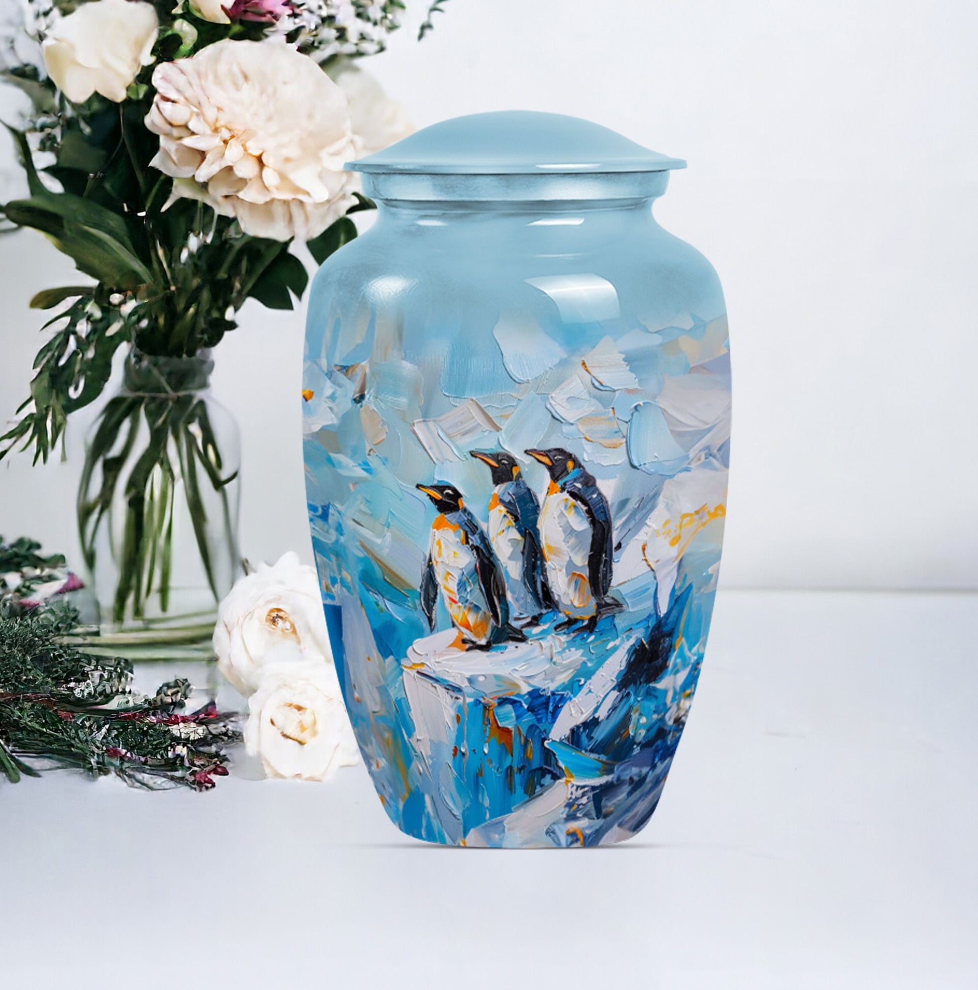 uneral cremation urn with butterfly theme