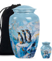 uneral cremation urn with butterfly theme