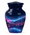 10 inch classic Northern Lights memorial urn for men.