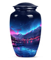 10 inch classic Northern Lights memorial urn for men.