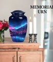 10 inch classic Northern Lights memorial urn for men.