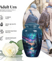  Arora Borealis cremation urn with butterfly theme