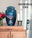  Arora Borealis cremation urn with butterfly theme