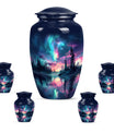 10-inch Arora Borealis urn,.