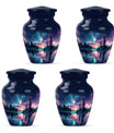 10-inch Arora Borealis urn,.