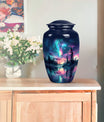 10-inch Arora Borealis urn,.