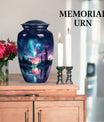 10-inch Arora Borealis urn,.