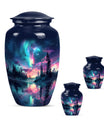 10-inch Arora Borealis urn,.