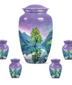 Arora borealis 10-inch classic urn for mother's ashes.