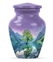 Arora borealis 10-inch classic urn for mother's ashes.