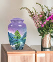 Arora borealis 10-inch classic urn for mother's ashes.