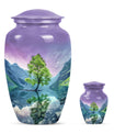 Arora borealis 10-inch classic urn for mother's ashes.