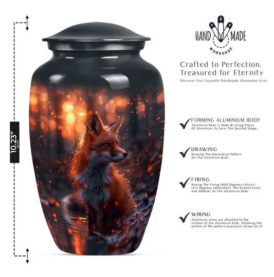  butterfly themed fox Urn, 