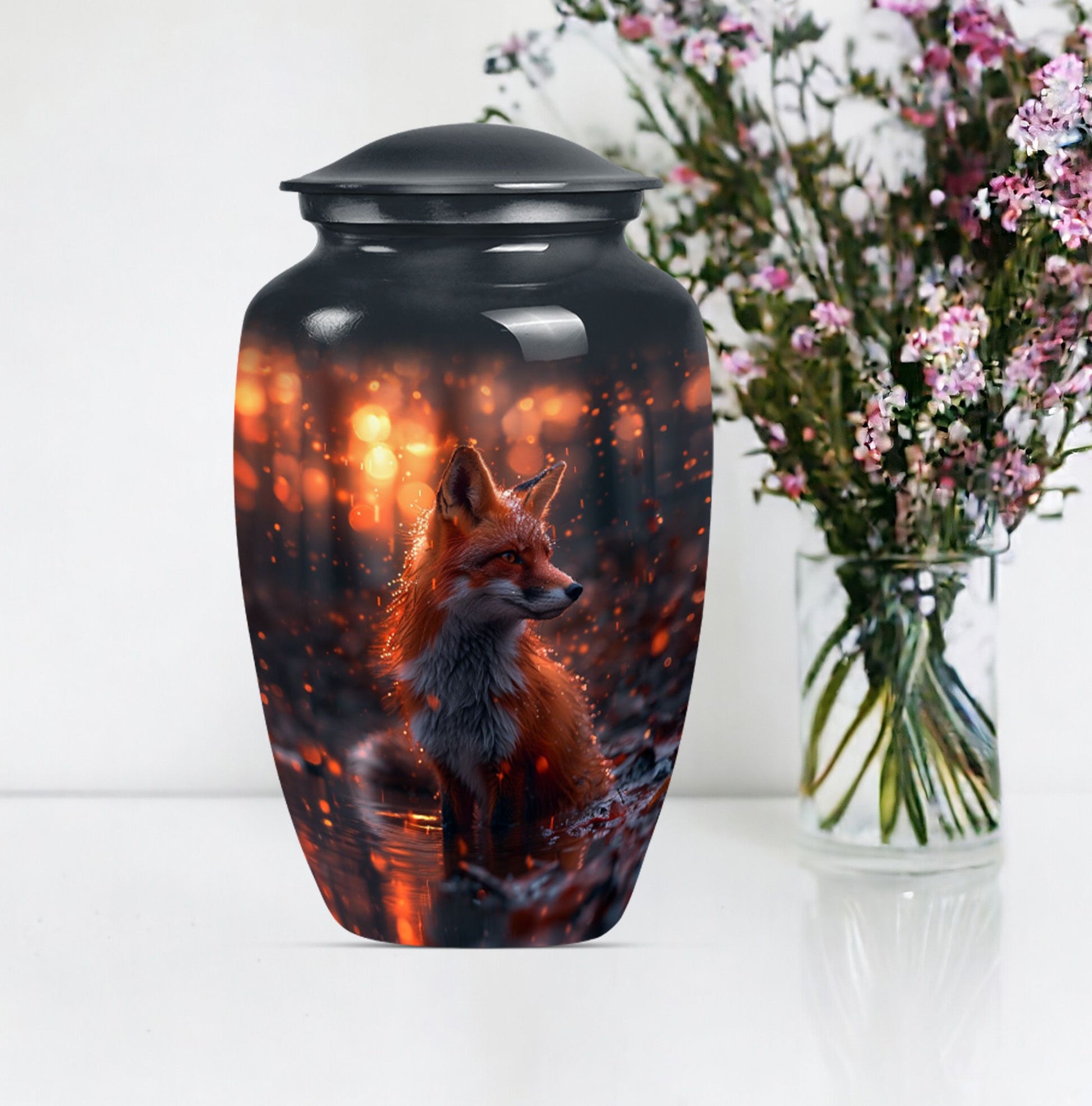  butterfly themed fox Urn, 