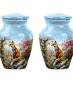 Classic 10-inch fox urn, a funeral cremation urn for women